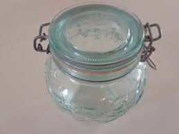 Vintage Hermetic Green Tint Glass Jar