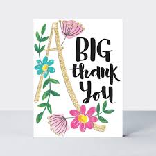 Baby thank you card wording. A Big Thank You Flowers Pack Of 5 Rachel Ellen Designs