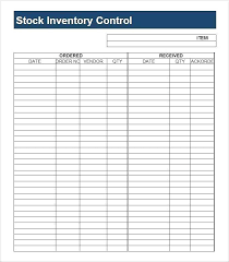 Inventory Management Excel Spreadsheet Template Sample Control