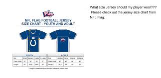 Nfl Flag Football Jersey Size Chart About Flag Collections