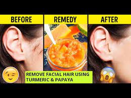 remove hair using papaya pinch