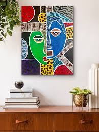 African Art Contemporary Canvas Print
