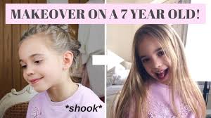 full face of makeup on a 7 year old