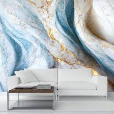 Neutral Light Blue Marble Wallpaper
