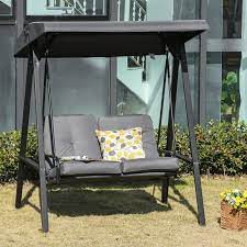 Outsunny 2 Seater Covered Outdoor Swing