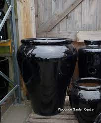 Large Black Glazed Palace Garden Pot