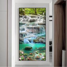 Blue Waterfall Canvas Painting Posters