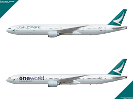 boeing 777 300er cathay pacific poster