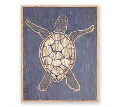Sea Turtle Carved Wood Wall Art