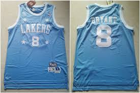 As the minneapolis lakers, their road uniform is powder blue with gold trim. Men S Los Angeles Lakers 8 Kobe Bryant Classics Light Blue Throwback Stitched Jersey New Day Stock