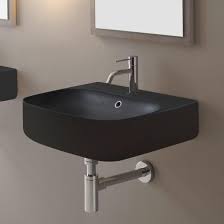 Wall Mounted Hand Washbasin Matt Black