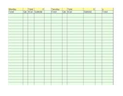 Standard Daily Food Log Form Weight Sheet For Chf Naveshop Co