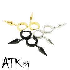 両耳用 2点セット スパイク コーン 揺れる フープピアス 18g ステンレスピアス surgical steel 316l メンズ レディース ユニセックス アクセサリー hps190103 メンズ ピアス ピアス ピアス かっこいい