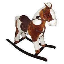 fibre wood rocking horse soft toy