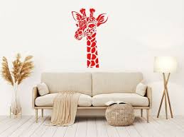 Giraffe Wall Art Sticker Animal Face