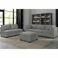 light grey 6 piece modular fabric sofa