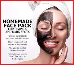 homemade face pack for pimples and dark