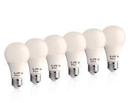 6 Pack K Lite Led Light Bulbs Dimmable 760lumens 9w E26 A19 15000hr Bulb Life 2700k Warm White Equivalent To 60 Watt Incandescent Bulbs Ul