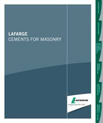 Lafarge Cements For Masonry Lafarge Pdf Catalogs
