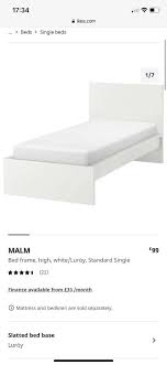 ikea malm single bed frame in
