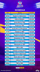 T20 World Cup 2022 Schedule Hd gambar png