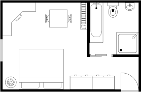 Small Hotel Room Floor Plan Bedroom