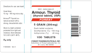 Armour Thyroid Thyroid Desiccated Fda Package Insert