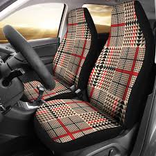 Awesome Tartan Plaid Car Seat Cover In