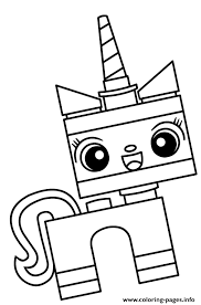 The kitten just woke up. Unikitty Unicorn Cat Coloring Pages Printable