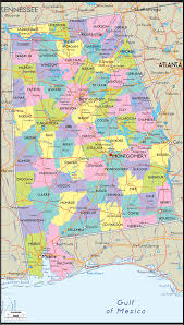 Printable Map Of Alabama Counties With Names Counties Cities