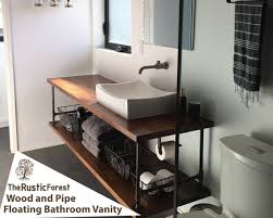 Floating Bathroom Vanity With Pipe