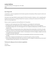 talent acquisition lead cover letter