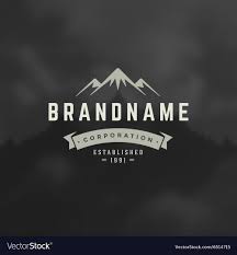Mountain Design Element In Vintage Style