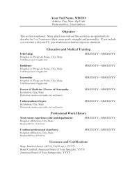 Medical Doctor Resume sample resume format