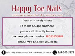 happy toe nails