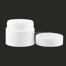 white pp plastic cosmetic jars with