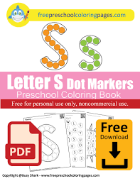 letter s 10 free dot markers coloring