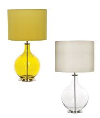 Teardrop Glass Table Lamp With Fabric