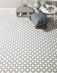 monochrome geometric grey flooring