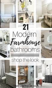 21 Modern Farmhouse Style Bathrooms For