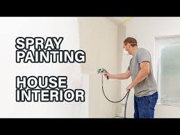 spray painting walls and ceilings