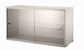 String System Cabinet With Glass Doors
