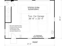 G126a 1 1 2 Story Two Car Garage