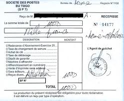 Format de l'adresse de la boîte postale. Eregulations Togo