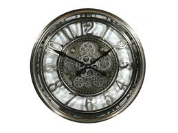 Gear Clock Industry Gray 55cm
