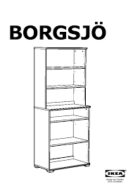 BorgsjÖ Shelf Unit With Doors White