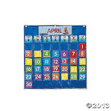Classroom Calendar Pocket Chart Classroom Calendar
