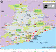 Lonely planet's guide to spain. Barcelona Map City Map Of Barcelona Spain