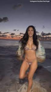 Nicole Scherzinger sets pulses racing in TINY bikini while dancing on the  beach in Insta clip | Daily Mail Online on Make a GIF