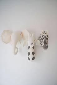 animal head decor nursery wall decor